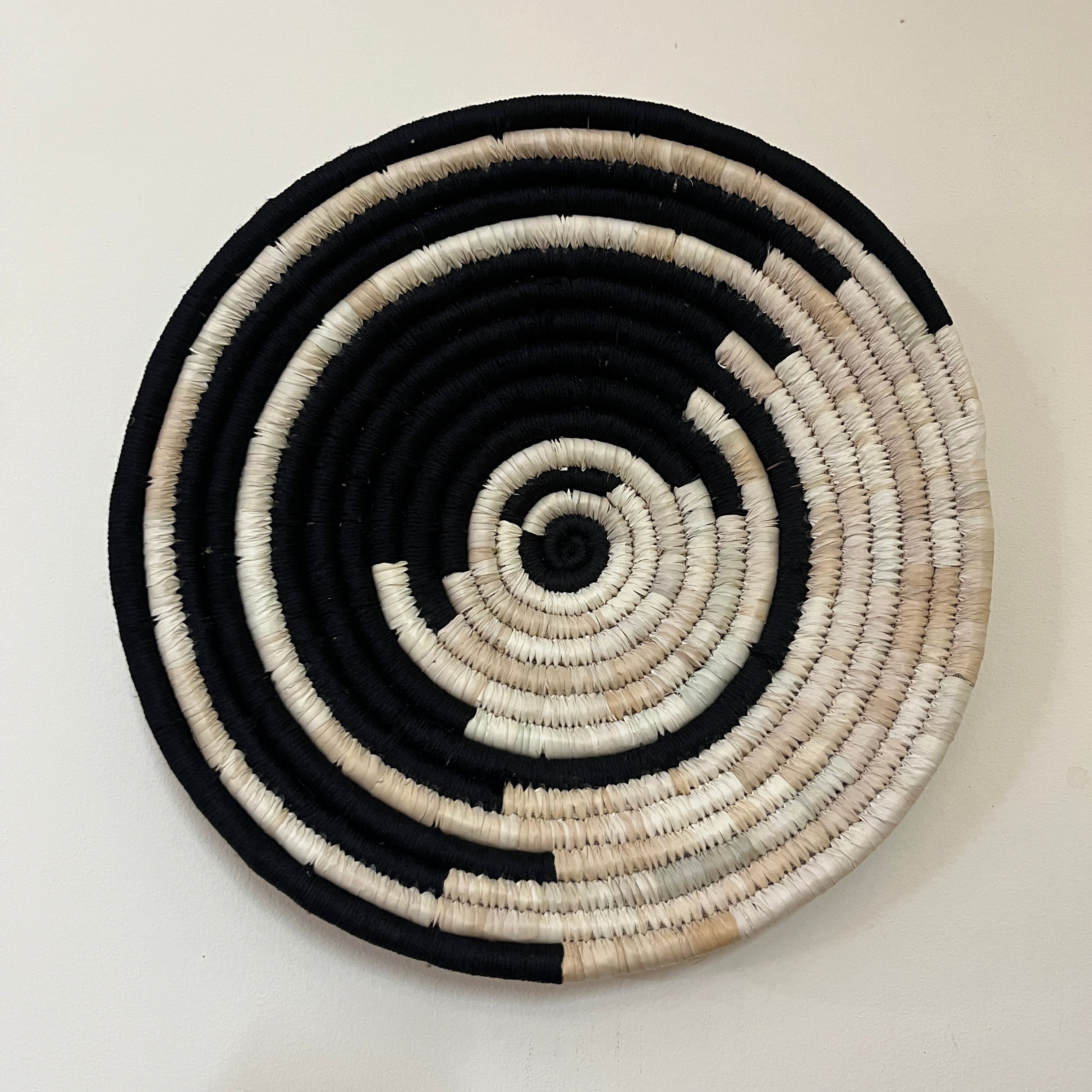 Cyclic Harmony - Handwoven Sabai Grass Wall Hanging Basket / Plate