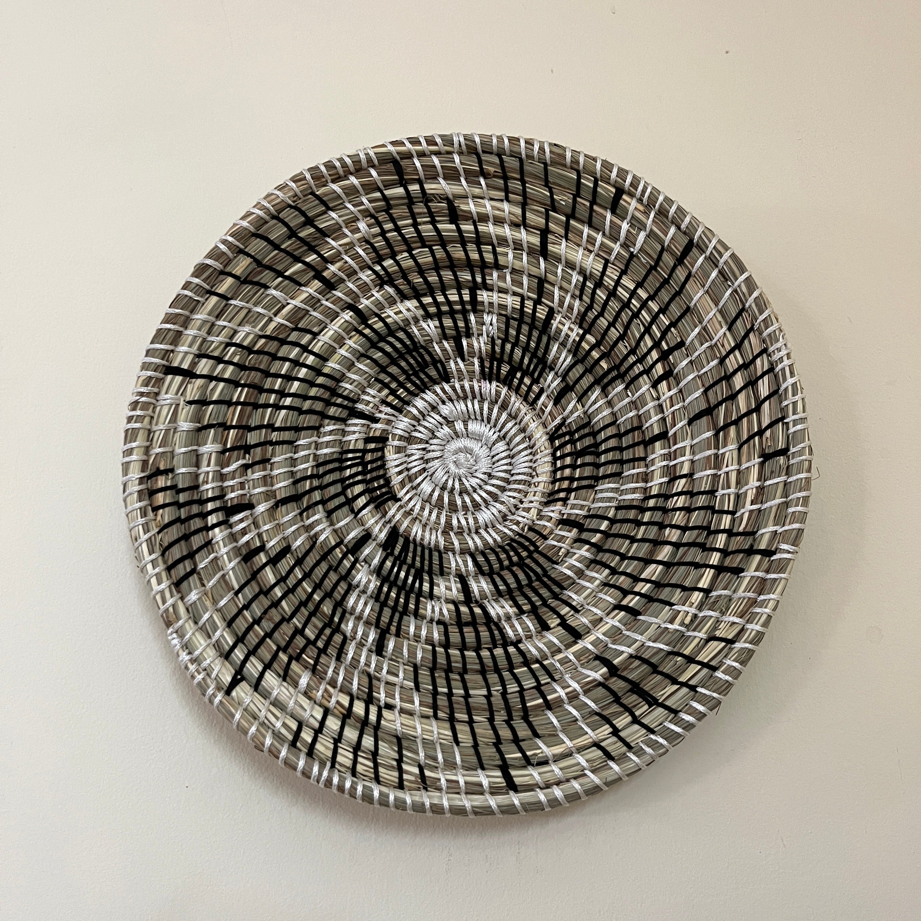 Jungle Bloom - Handwoven Sabai Grass Wall Hanging Basket / Plate