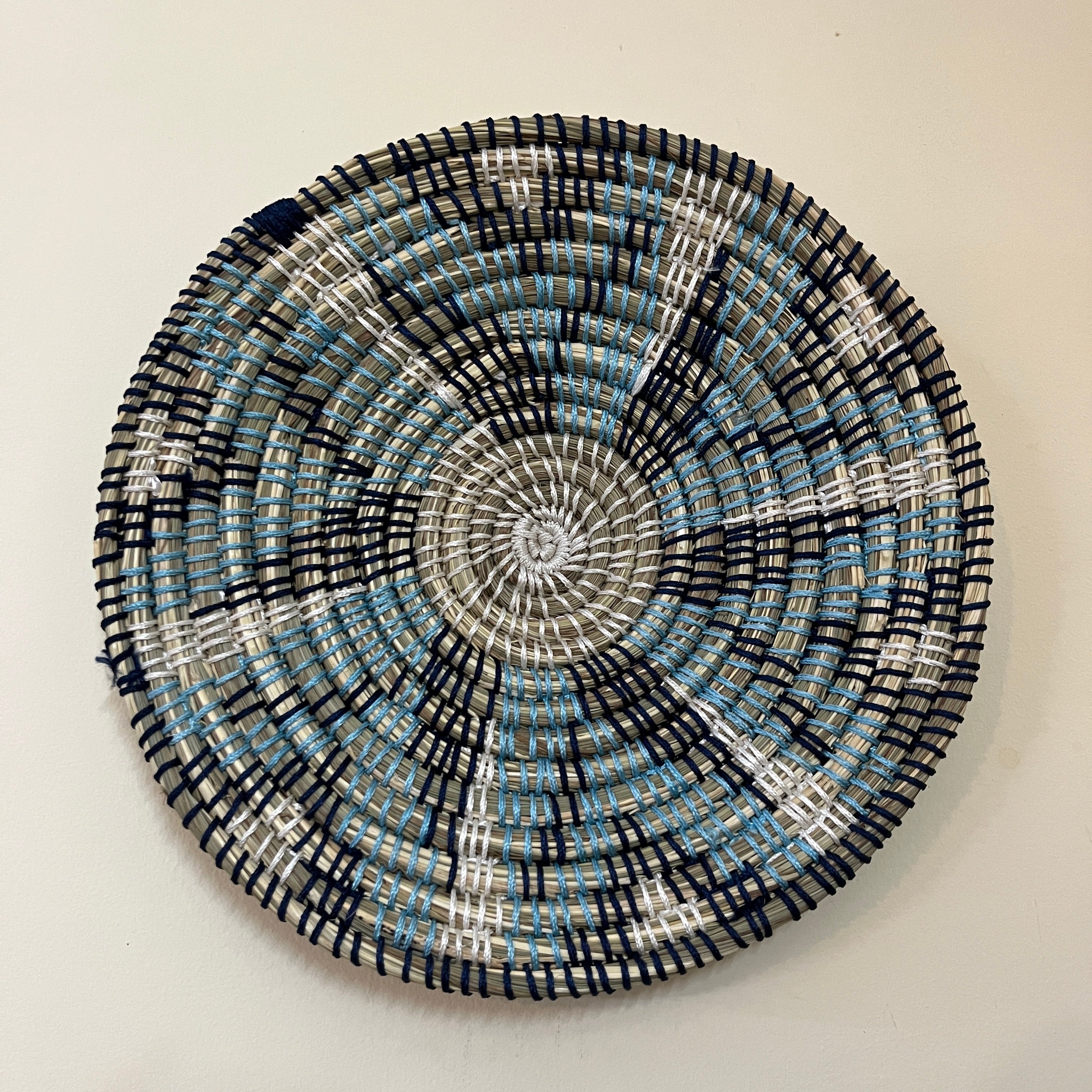 Ocean Mist - Handwoven Sabai Grass Wall Hanging Basket / Plate