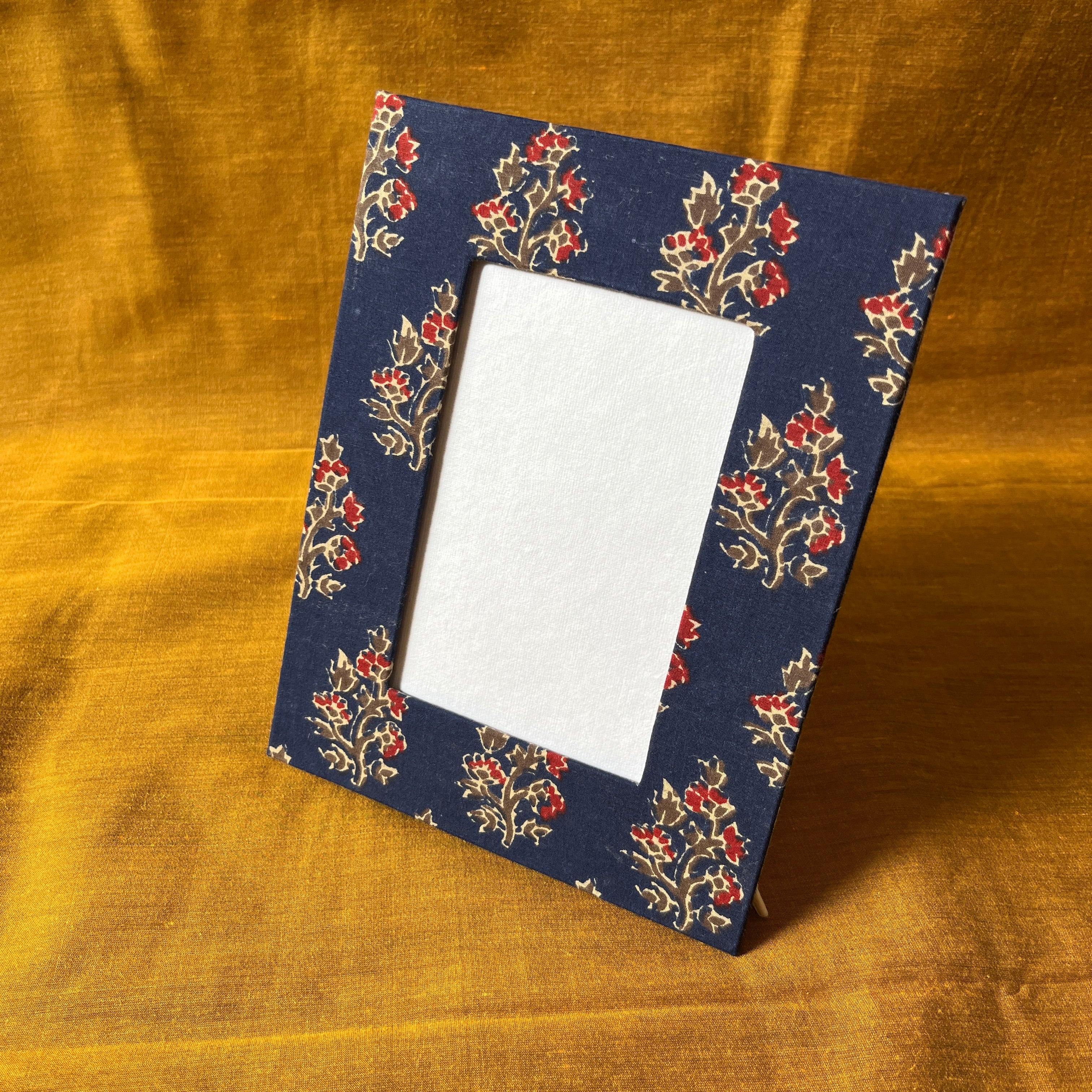 Mughal Gardens: Hand Block Printed Fabric Covered Diary | Bookmark | Photo Frame | Pen Holder | Gift Box