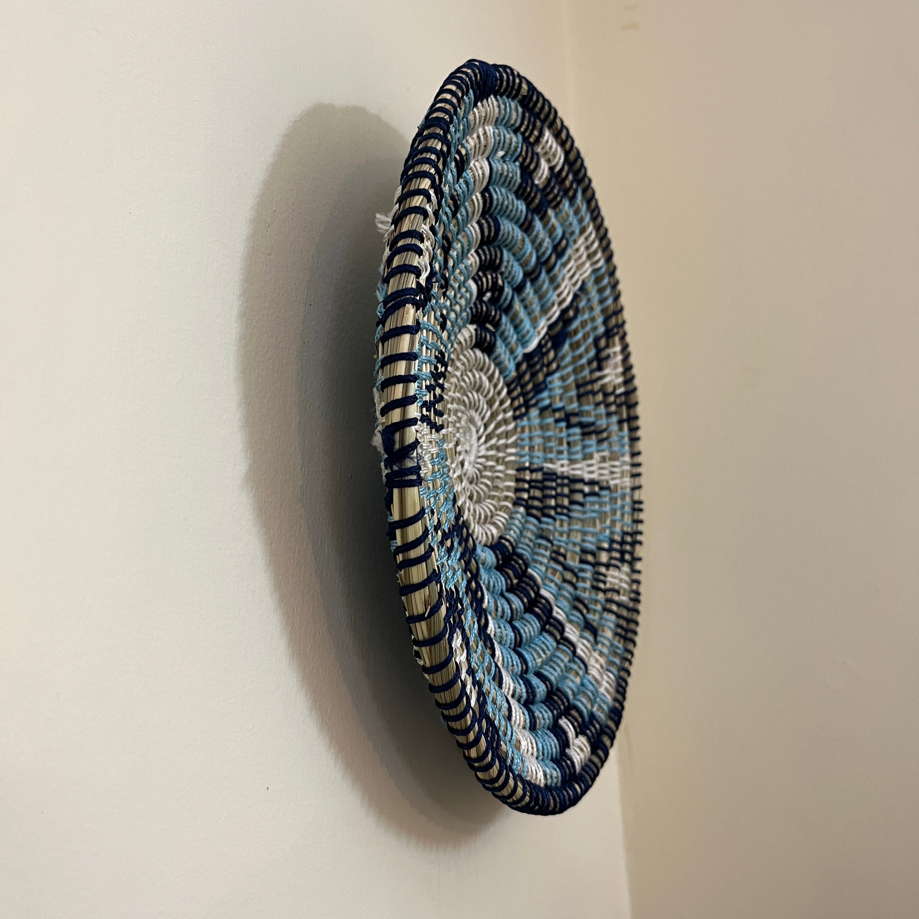 Ocean Mist - Handwoven Sabai Grass Wall Hanging Basket / Plate