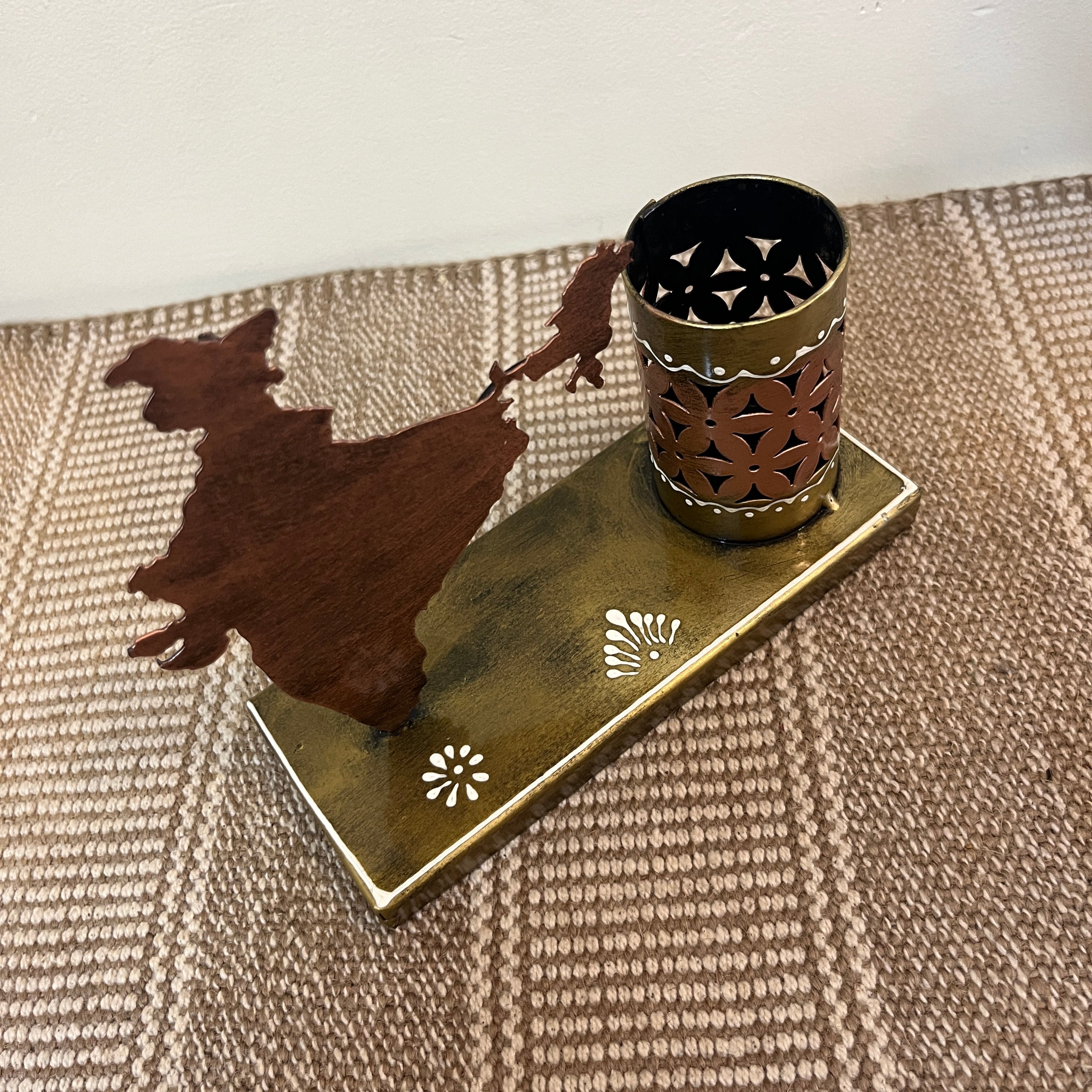 India Map Pen Holder