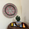 Pink Bloom - Handwoven Sabai Grass Wall Hanging Basket / Plate