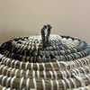 Graphite Maze - Handwoven Sabai Grass Wall Hanging Basket / Plate