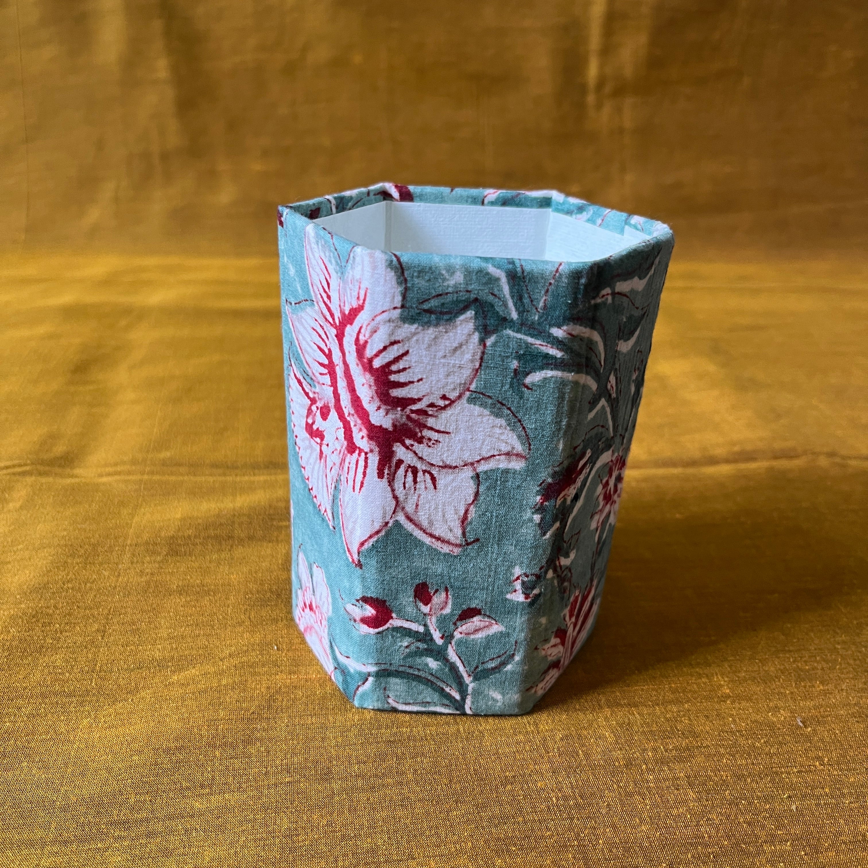 Turquoise  Musings: Hand Block Printed Fabric Covered Diary | Bookmark | Photo Frame | Pen Holder | Gift Box