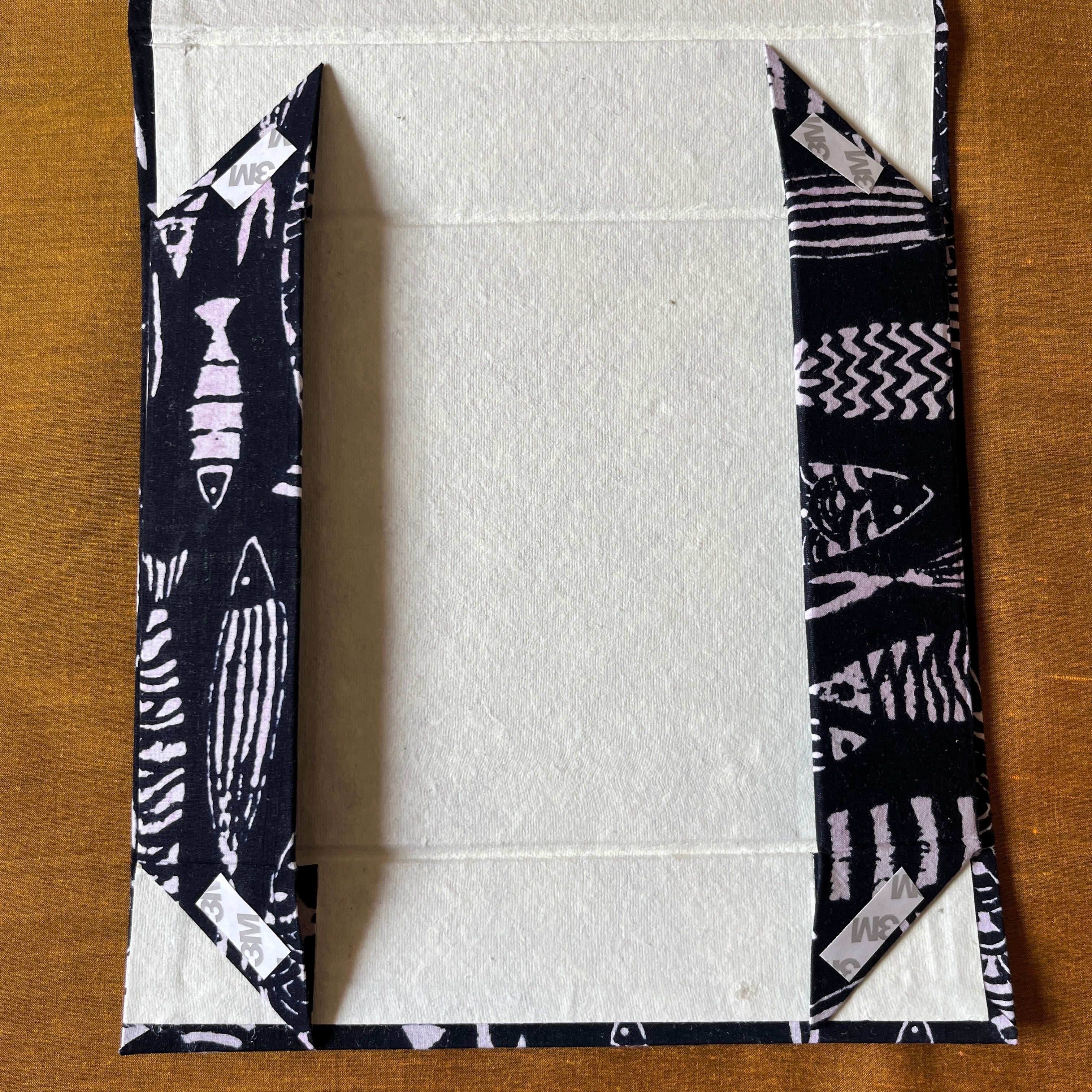 Fin-tastic Tales: Hand Block Printed Fabric Covered Diary | Bookmark | Photo Frame | Pen Holder | Gift Box