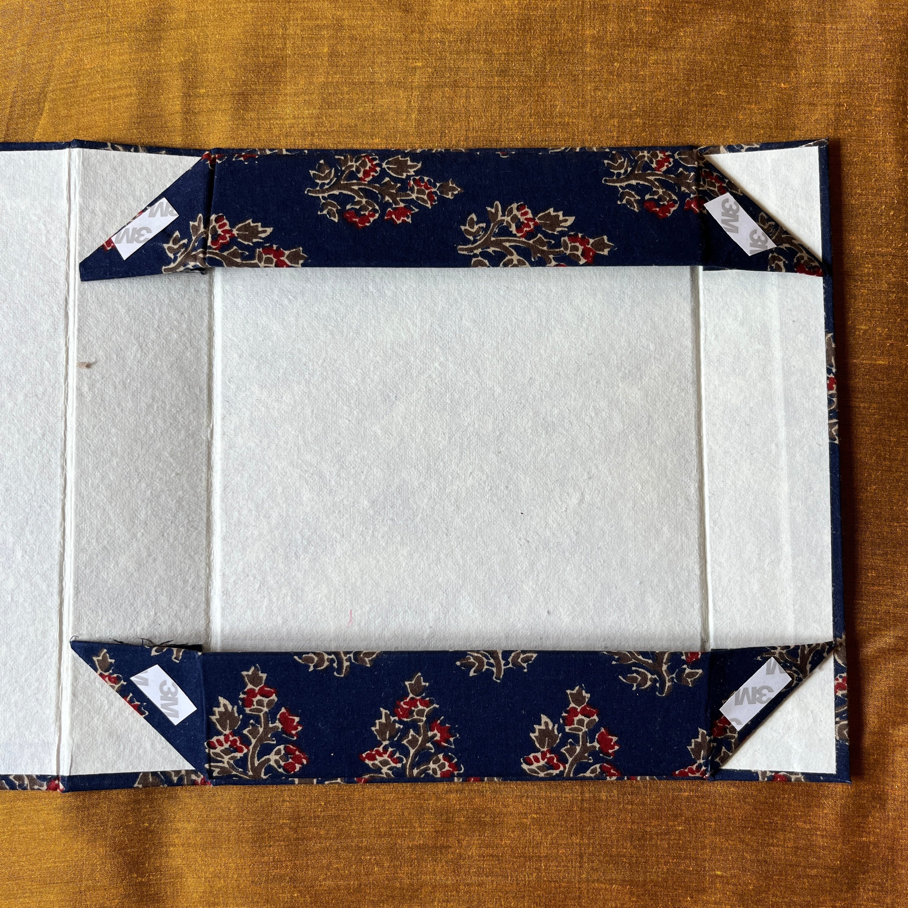 Mughal Gardens: Hand Block Printed Fabric Covered Diary | Bookmark | Photo Frame | Pen Holder | Gift Box